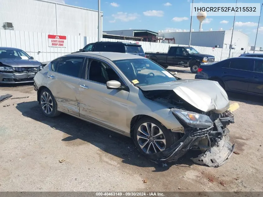 1HGCR2F52FA215532 2015 Honda Accord Sport