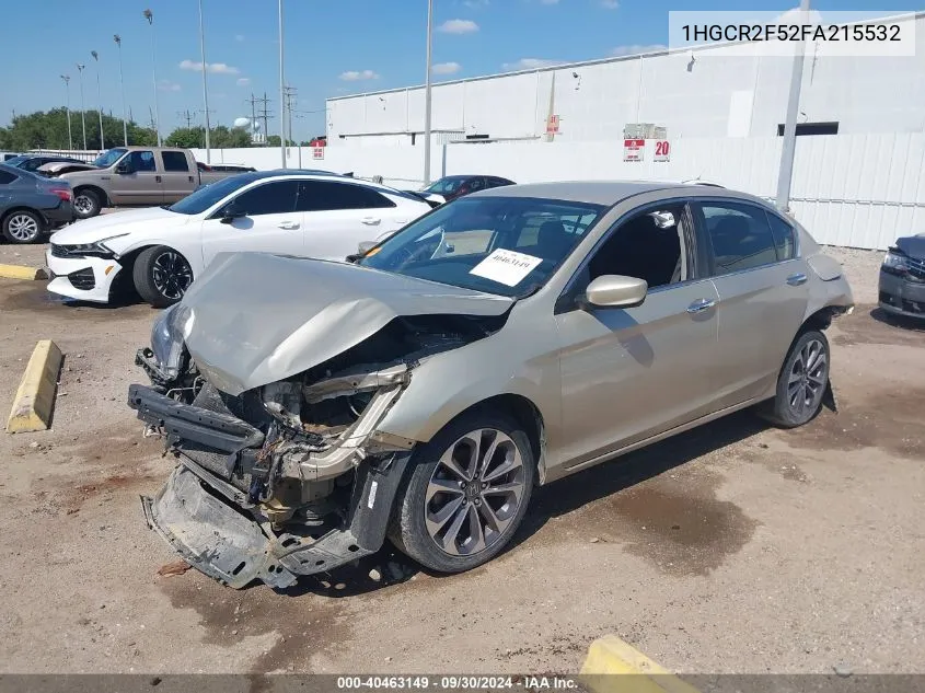 1HGCR2F52FA215532 2015 Honda Accord Sport