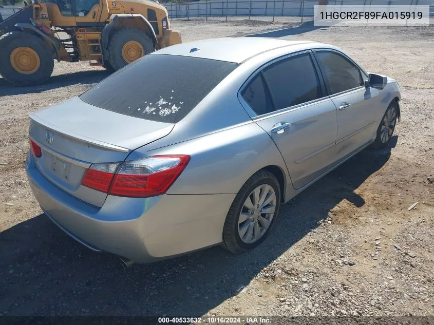 1HGCR2F89FA015919 2015 Honda Accord Ex-L