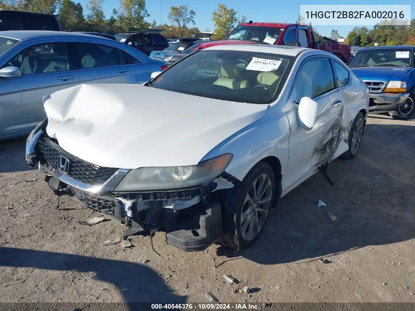 2015 Honda Accord Exl VIN: 1HGCT2B82FA002016 Lot: 40546376