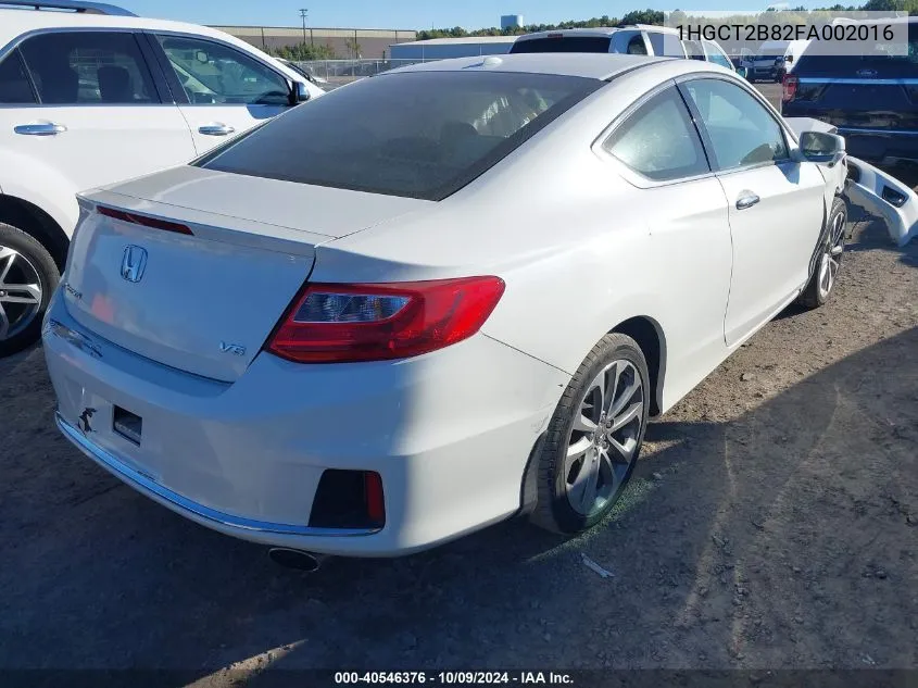 2015 Honda Accord Exl VIN: 1HGCT2B82FA002016 Lot: 40546376