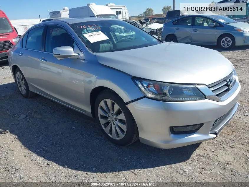 1HGCR2F83FA005614 2015 Honda Accord Exl