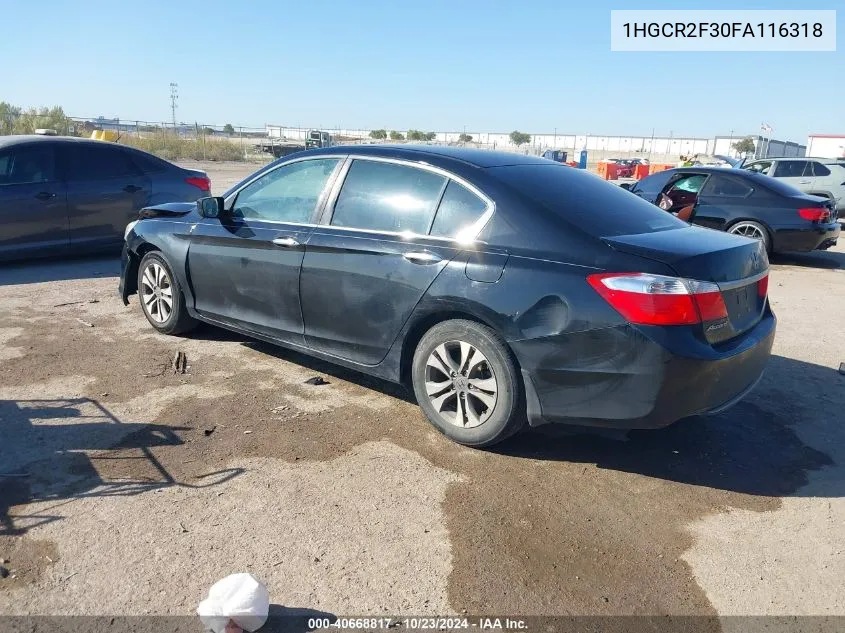 1HGCR2F30FA116318 2015 Honda Accord Lx