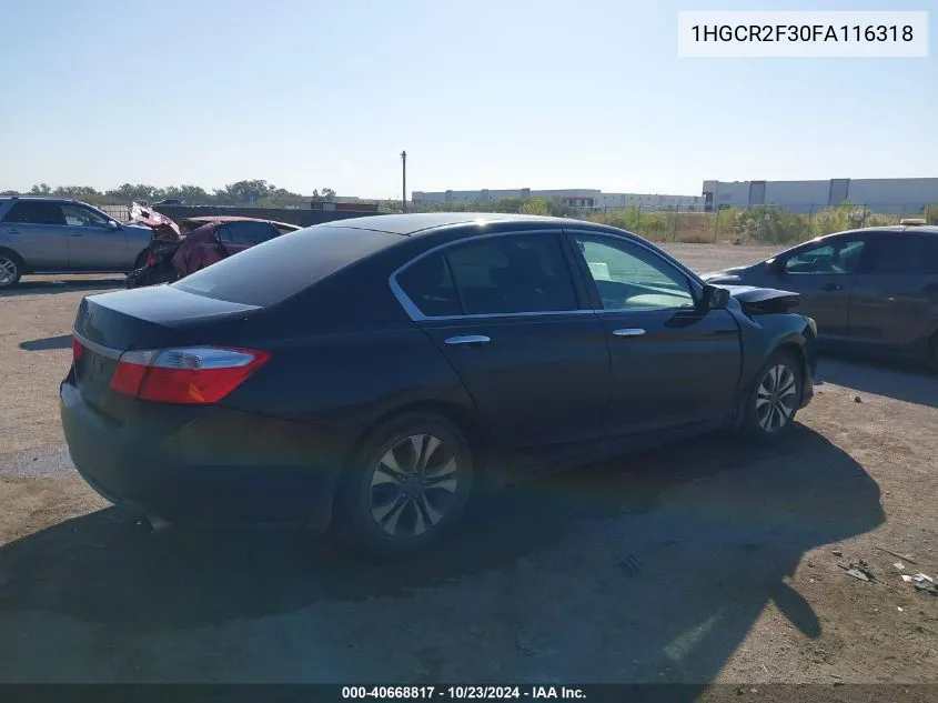 1HGCR2F30FA116318 2015 Honda Accord Lx