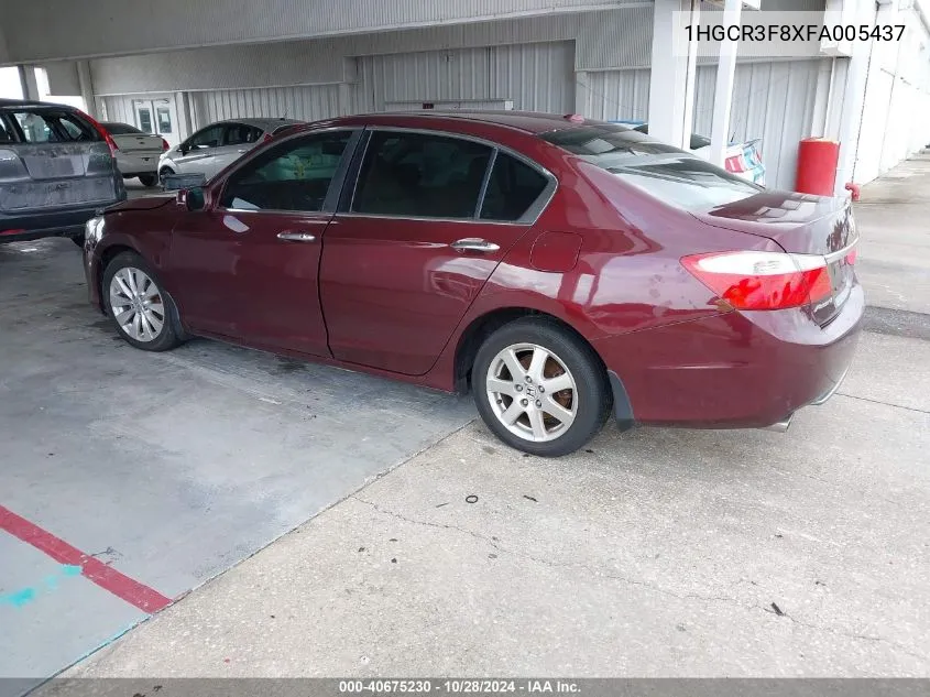 1HGCR3F8XFA005437 2015 Honda Accord Exl