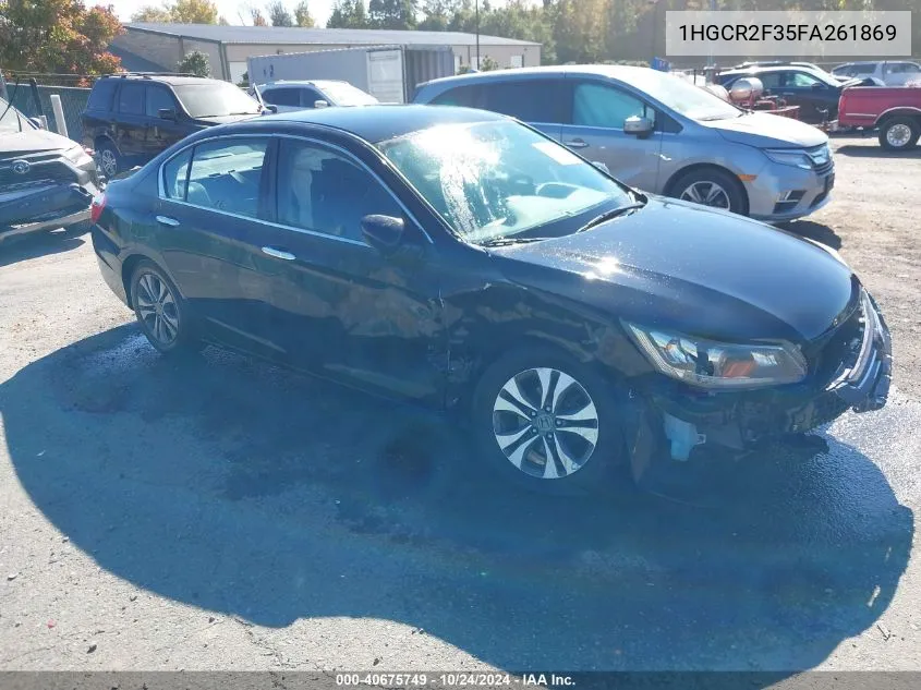 1HGCR2F35FA261869 2015 Honda Accord Lx