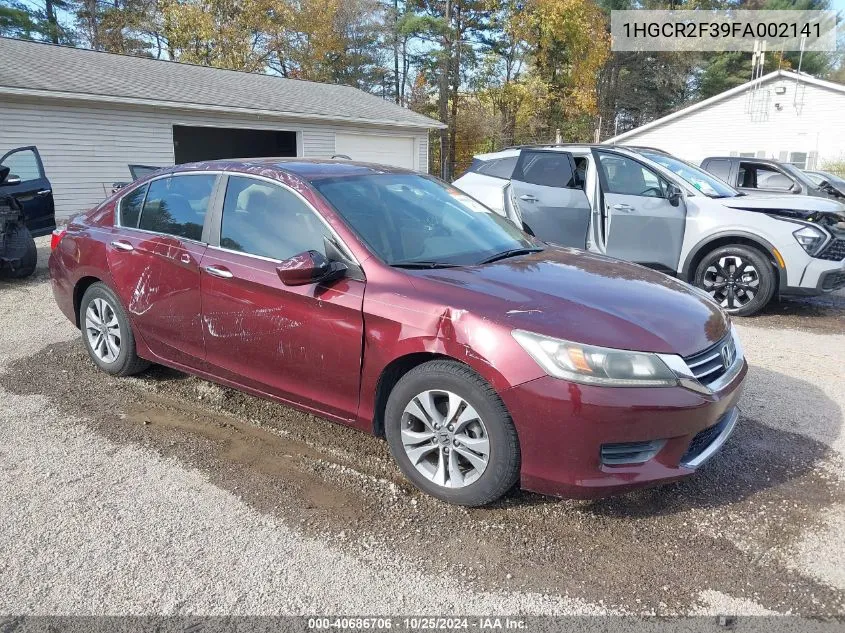 1HGCR2F39FA002141 2015 Honda Accord Lx