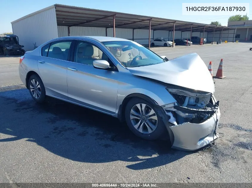 1HGCR2F36FA187930 2015 Honda Accord Lx