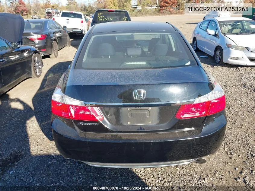 2015 Honda Accord Lx VIN: 1HGCR2F3XFA253265 Lot: 40700070