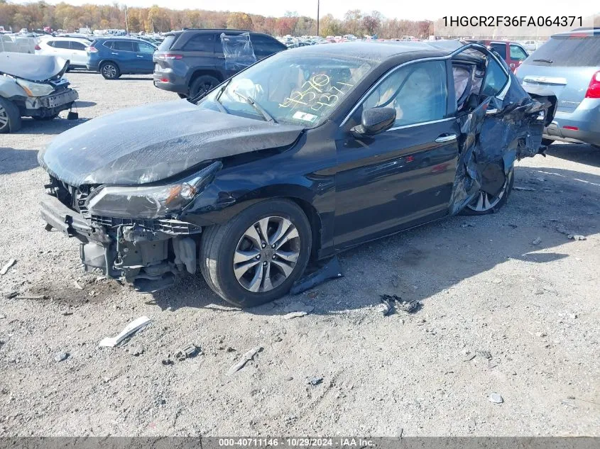 2015 Honda Accord Lx VIN: 1HGCR2F36FA064371 Lot: 40711146