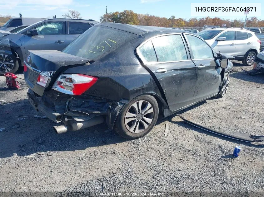 2015 Honda Accord Lx VIN: 1HGCR2F36FA064371 Lot: 40711146