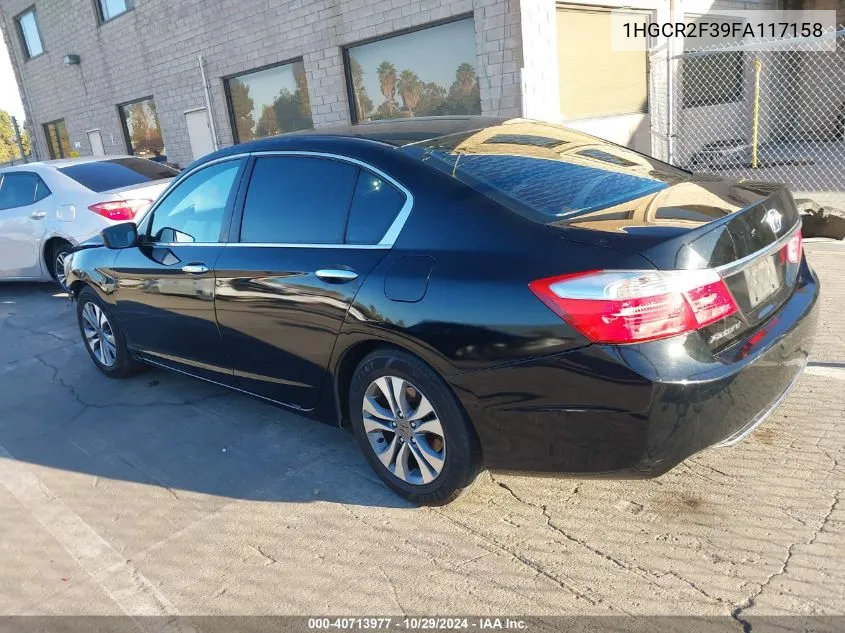 2015 Honda Accord Lx VIN: 1HGCR2F39FA117158 Lot: 40713977