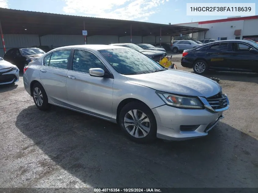 1HGCR2F38FA118639 2015 Honda Accord Lx