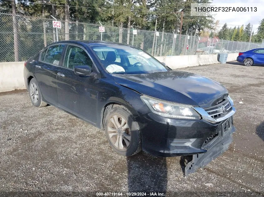 2015 Honda Accord Lx VIN: 1HGCR2F32FA006113 Lot: 40719164