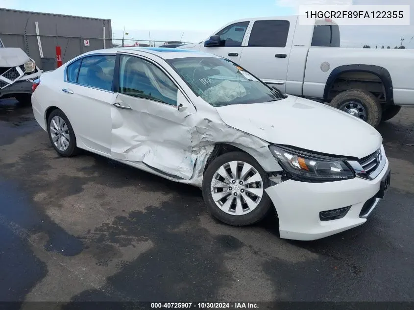 1HGCR2F89FA122355 2015 Honda Accord Ex-L