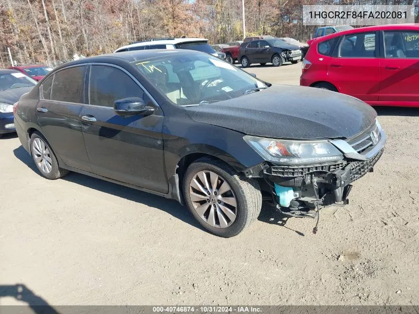 2015 Honda Accord Ex-L VIN: 1HGCR2F84FA202081 Lot: 40746874