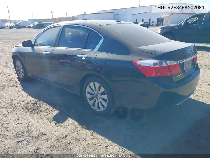 2015 Honda Accord Ex-L VIN: 1HGCR2F84FA202081 Lot: 40746874