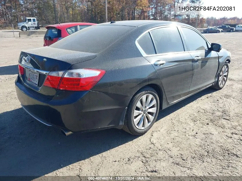 2015 Honda Accord Ex-L VIN: 1HGCR2F84FA202081 Lot: 40746874