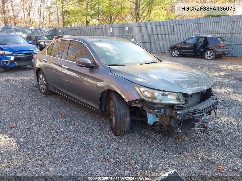 2015 Honda Accord Lx VIN: 1HGCR2F38FA136073 Lot: 40758674