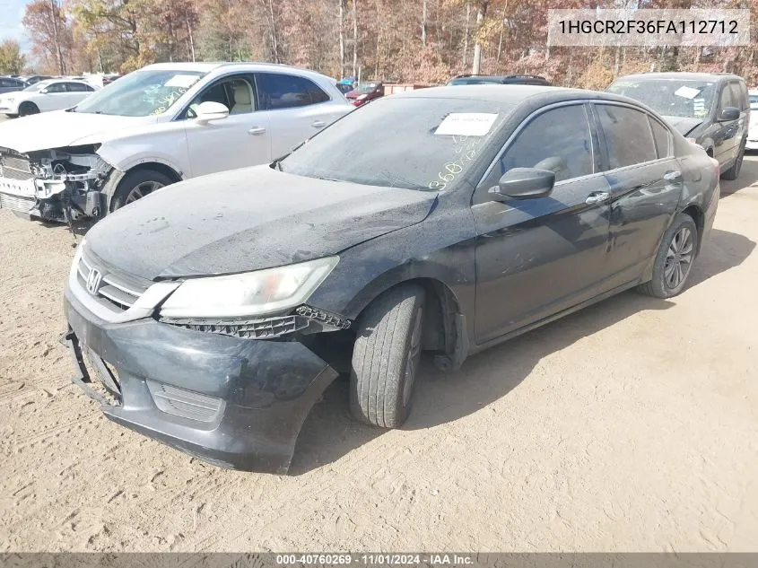 2015 Honda Accord Lx VIN: 1HGCR2F36FA112712 Lot: 40760269