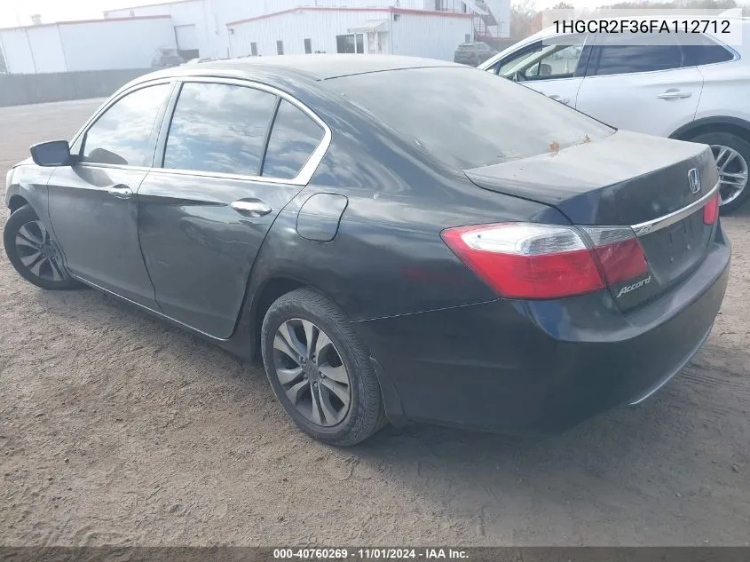 2015 Honda Accord Lx VIN: 1HGCR2F36FA112712 Lot: 40760269