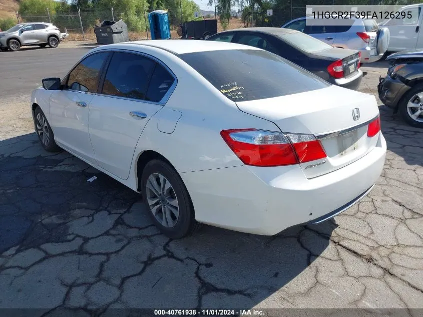 2015 Honda Accord Lx VIN: 1HGCR2F39FA126295 Lot: 40761938