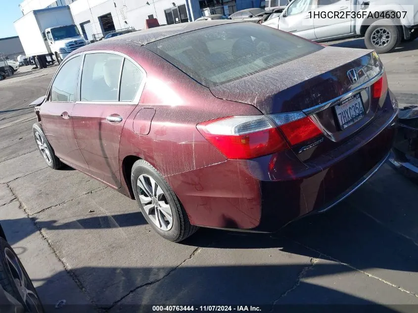 1HGCR2F36FA046307 2015 Honda Accord Lx