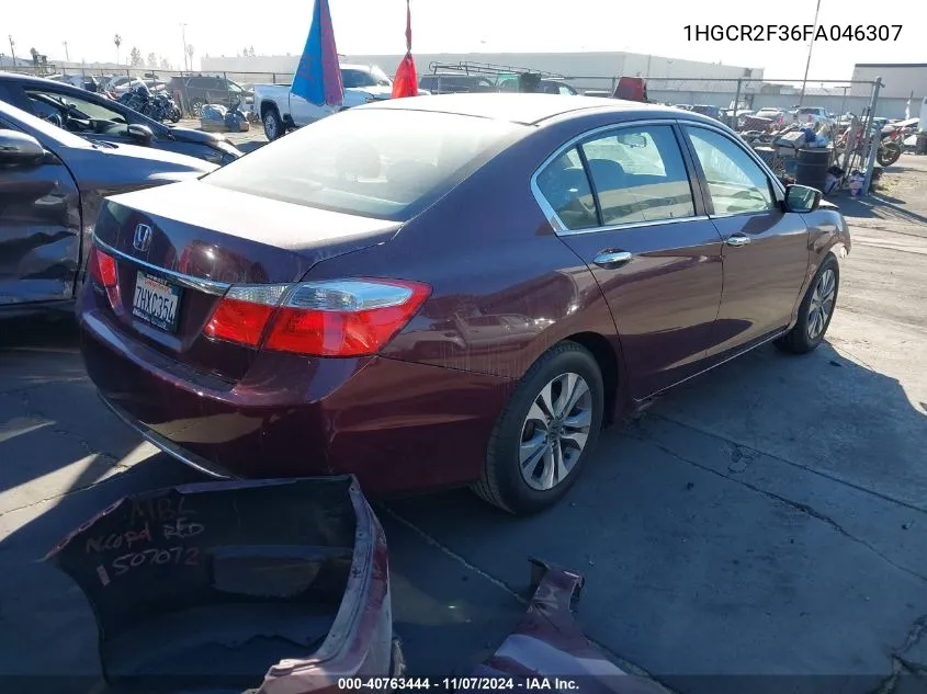 1HGCR2F36FA046307 2015 Honda Accord Lx