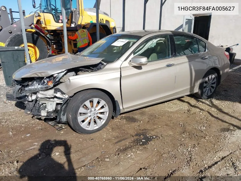 2015 Honda Accord Ex-L V-6 VIN: 1HGCR3F84FA005627 Lot: 40768860