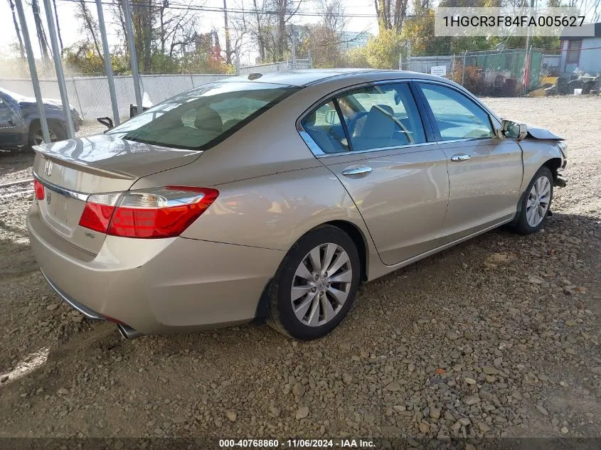 2015 Honda Accord Ex-L V-6 VIN: 1HGCR3F84FA005627 Lot: 40768860