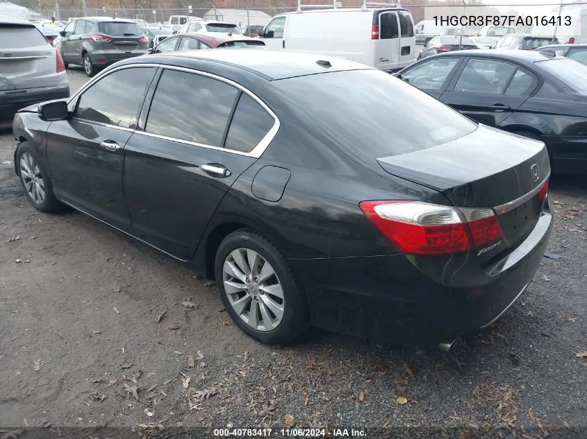 2015 Honda Accord Ex-L V-6 VIN: 1HGCR3F87FA016413 Lot: 40783417