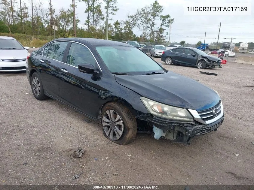 2015 Honda Accord Lx VIN: 1HGCR2F37FA017169 Lot: 40790918