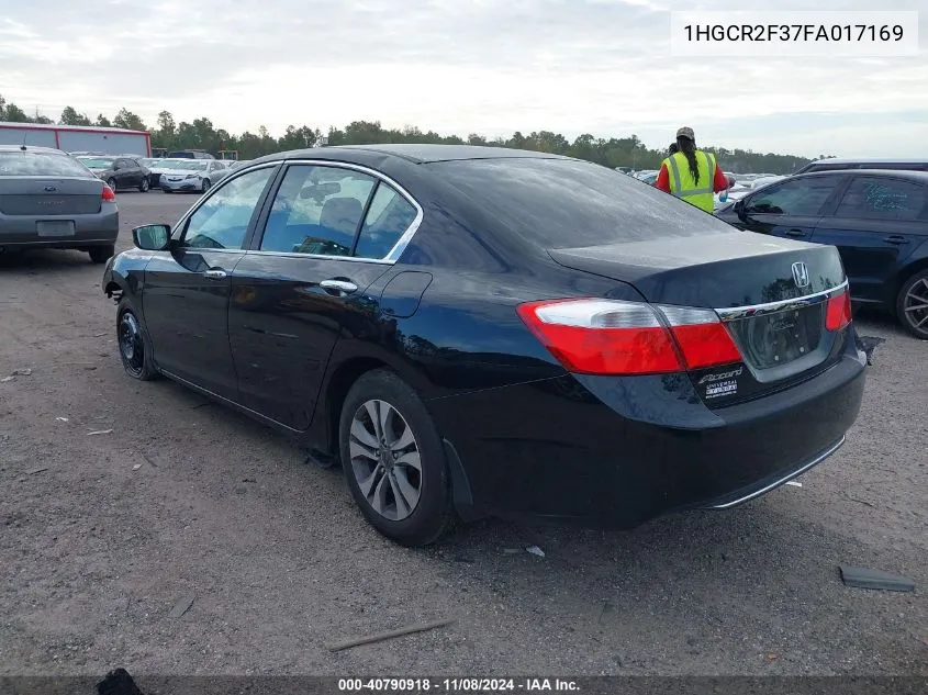 2015 Honda Accord Lx VIN: 1HGCR2F37FA017169 Lot: 40790918