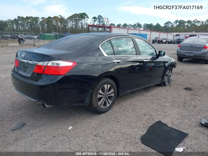 2015 Honda Accord Lx VIN: 1HGCR2F37FA017169 Lot: 40790918