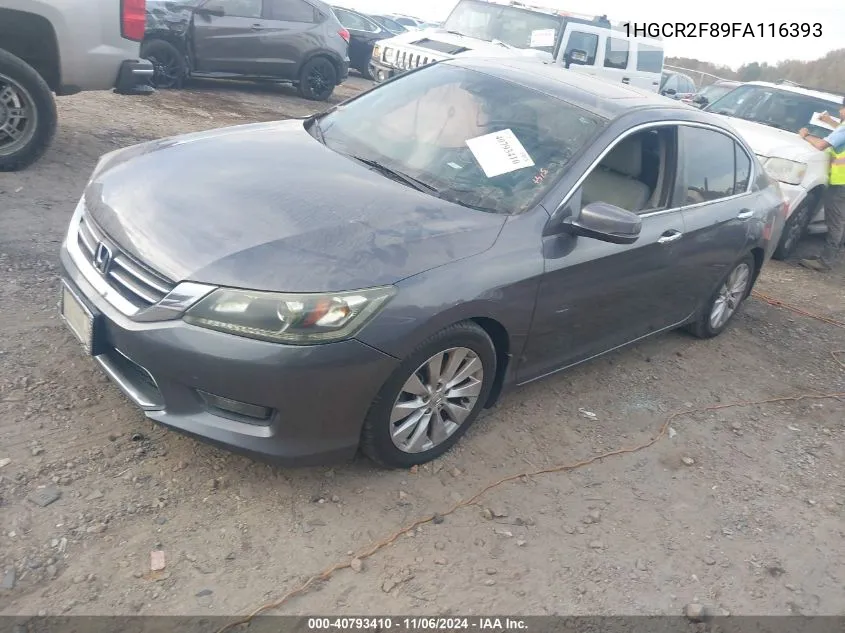 2015 Honda Accord Ex-L VIN: 1HGCR2F89FA116393 Lot: 40793410