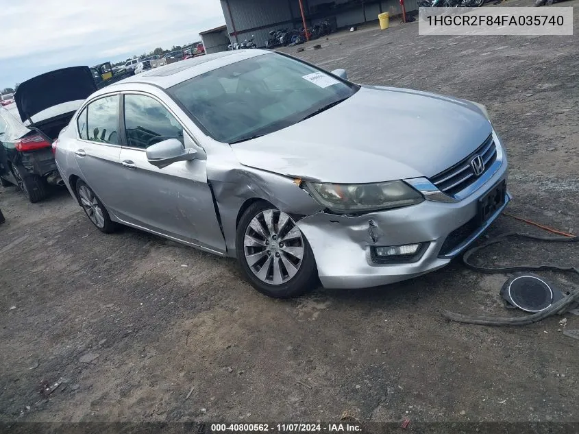 2015 Honda Accord Ex-L VIN: 1HGCR2F84FA035740 Lot: 40800562