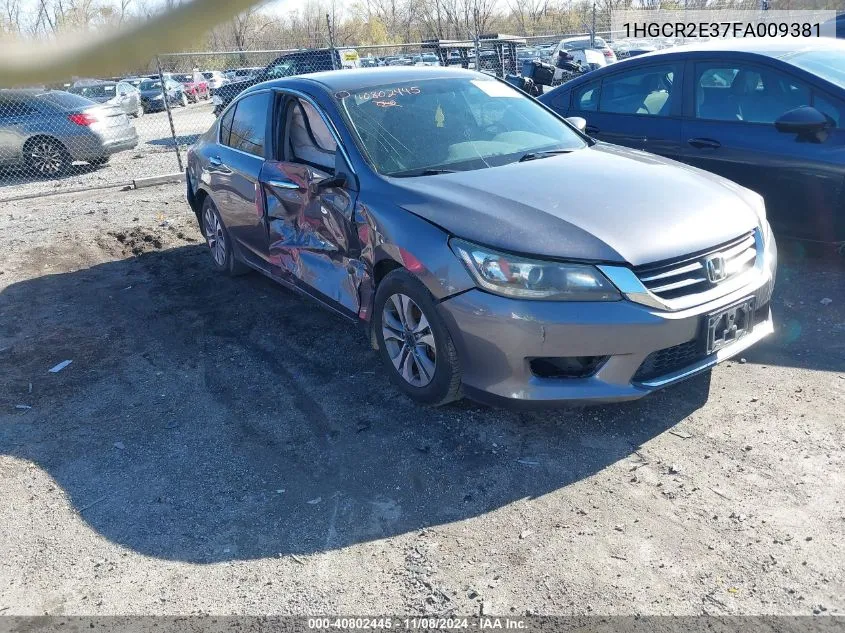 2015 Honda Accord Lx VIN: 1HGCR2E37FA009381 Lot: 40802445