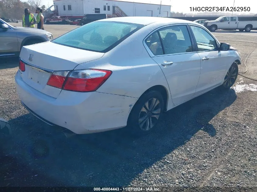 2015 Honda Accord Lx VIN: 1HGCR2F34FA262950 Lot: 40804443