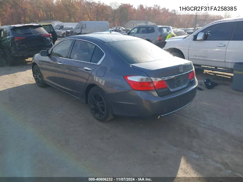 2015 Honda Accord Lx VIN: 1HGCR2F31FA258385 Lot: 40806232