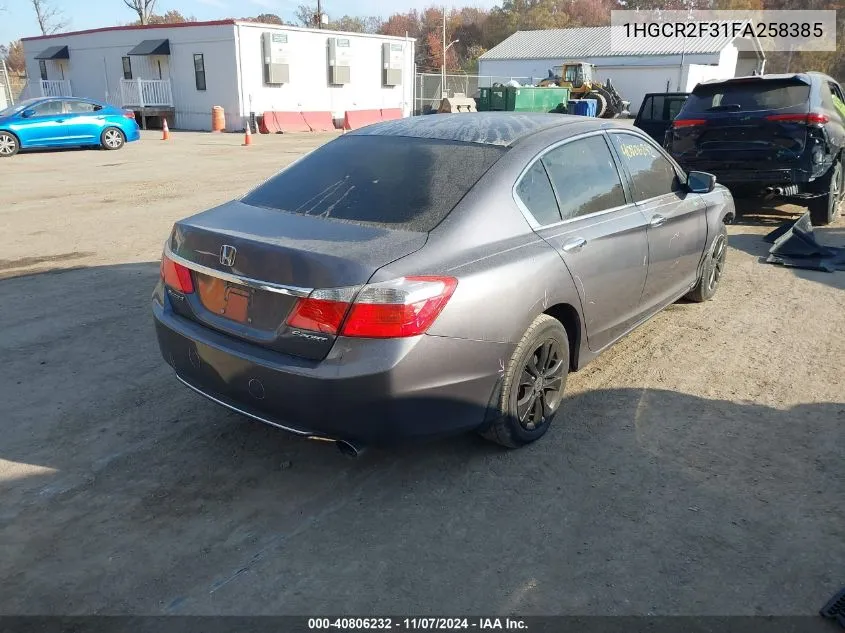 2015 Honda Accord Lx VIN: 1HGCR2F31FA258385 Lot: 40806232