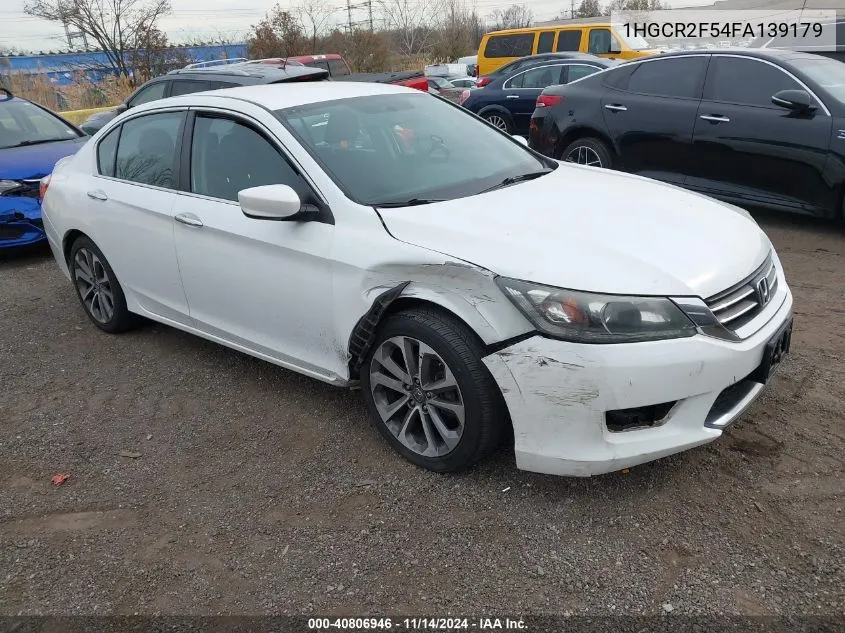 2015 Honda Accord Sport VIN: 1HGCR2F54FA139179 Lot: 40806946