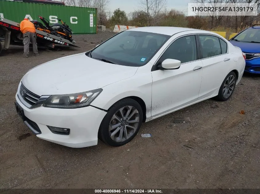 2015 Honda Accord Sport VIN: 1HGCR2F54FA139179 Lot: 40806946