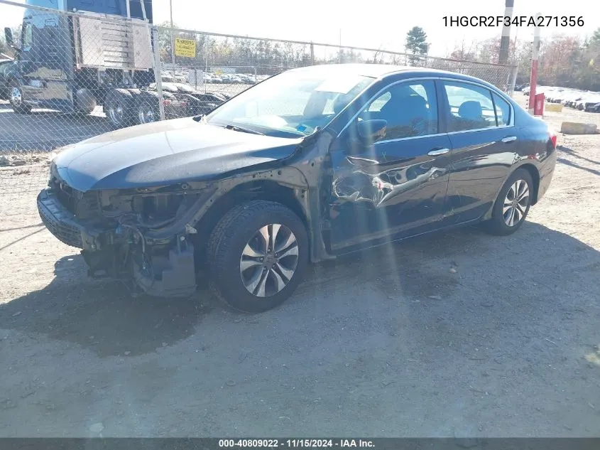 2015 Honda Accord Lx VIN: 1HGCR2F34FA271356 Lot: 40809022