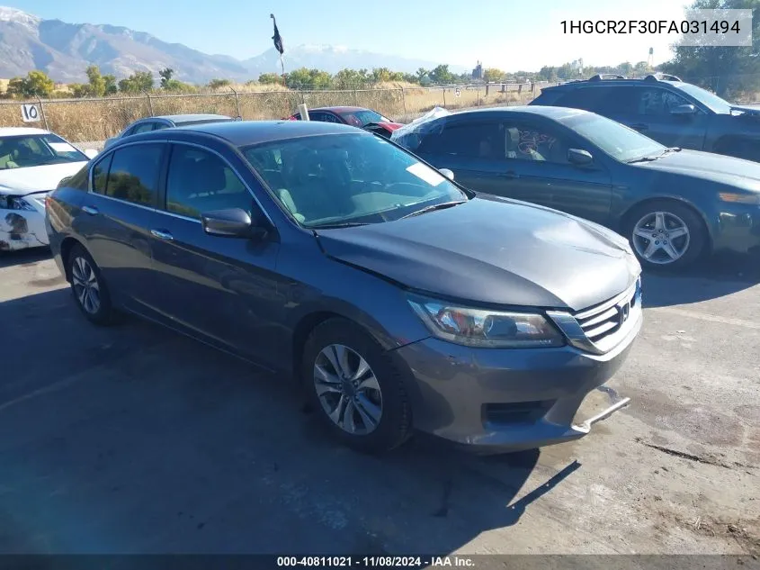 2015 Honda Accord Lx VIN: 1HGCR2F30FA031494 Lot: 40811021