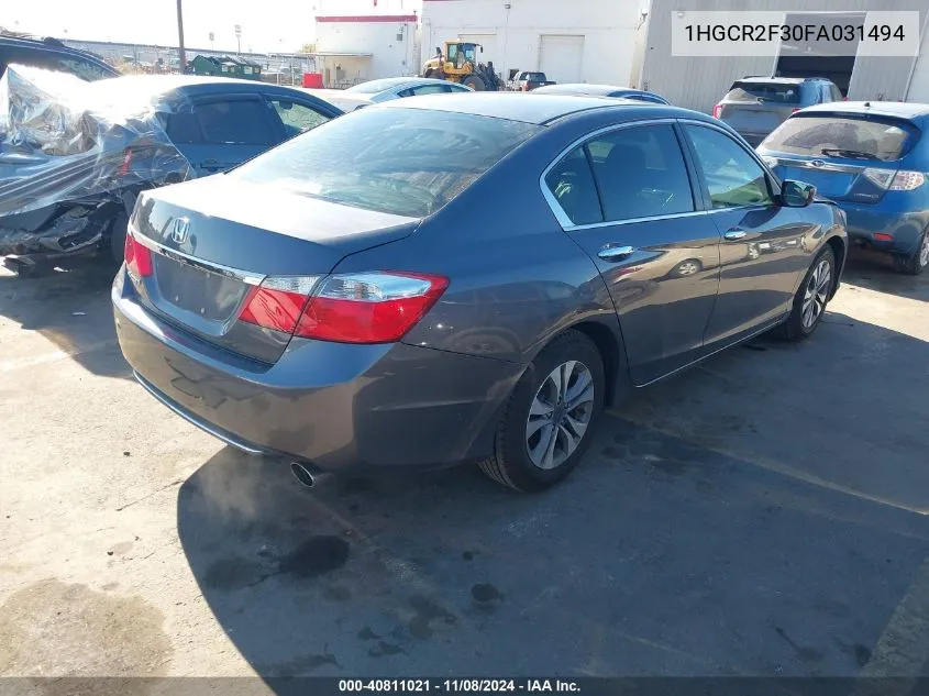 2015 Honda Accord Lx VIN: 1HGCR2F30FA031494 Lot: 40811021