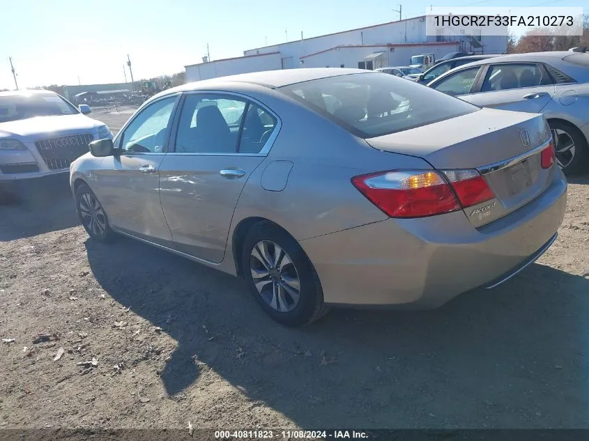 2015 Honda Accord Lx VIN: 1HGCR2F33FA210273 Lot: 40811823