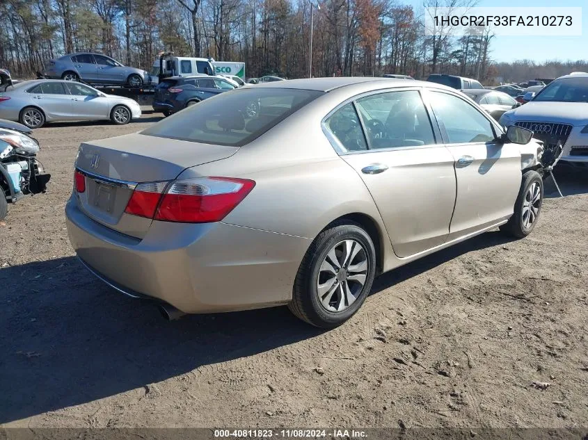 2015 Honda Accord Lx VIN: 1HGCR2F33FA210273 Lot: 40811823