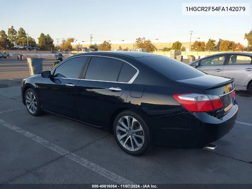 2015 Honda Accord Sport VIN: 1HGCR2F54FA142079 Lot: 40816054