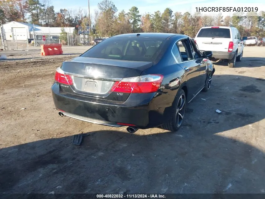 2015 Honda Accord Ex-L V-6 VIN: 1HGCR3F85FA012019 Lot: 40822032