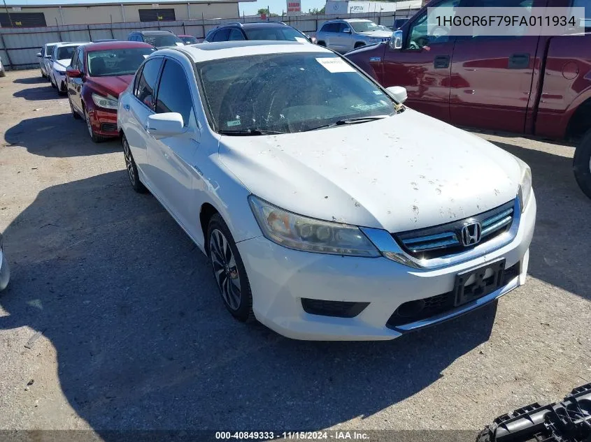 2015 Honda Accord Hybrid Touring VIN: 1HGCR6F79FA011934 Lot: 40849333